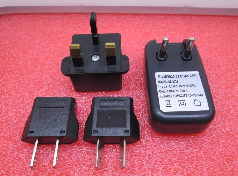 

HOT NEW LIR2032 LIR2035 charger 2025 2032 Lithium-ion button battery charger European plug American plug
