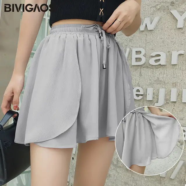 US $9.86 21% OFF|BIVIGAOS lato nowych kobiet bajki spodenki spódnice małe świeże Ruffles szyfonowa szerokie nogawki krótkie, sznurkiem, na co dzień, US $9.86 21% OFF|BIVIGAOS lato nowych kobiet bajki spodenki spódnice małe świeże Ruffles szyfonowa szerokie nogawki krótkie, sznurkiem, na co dzień,