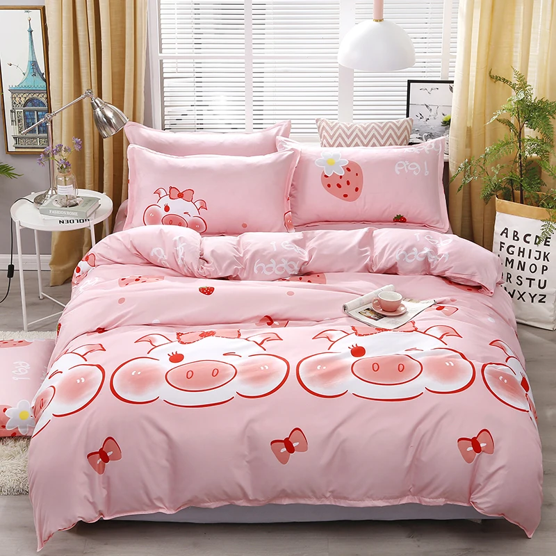 Best Wensd Flamingo Sunflower Stripes Luxury Bedding Set Cotton