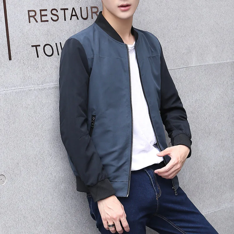 2016 New Checker Outwear Coat Parka Slim Zip Up Trench Coats Jackets