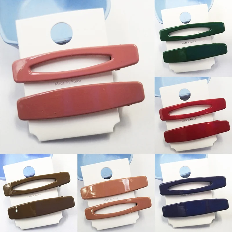 

Hair Clip Korean 7 Colors Gifts Cute Acrylic 1Set Bang clip Graceful Party Candy Colors Female High Quality Hot Sale Hollow Out