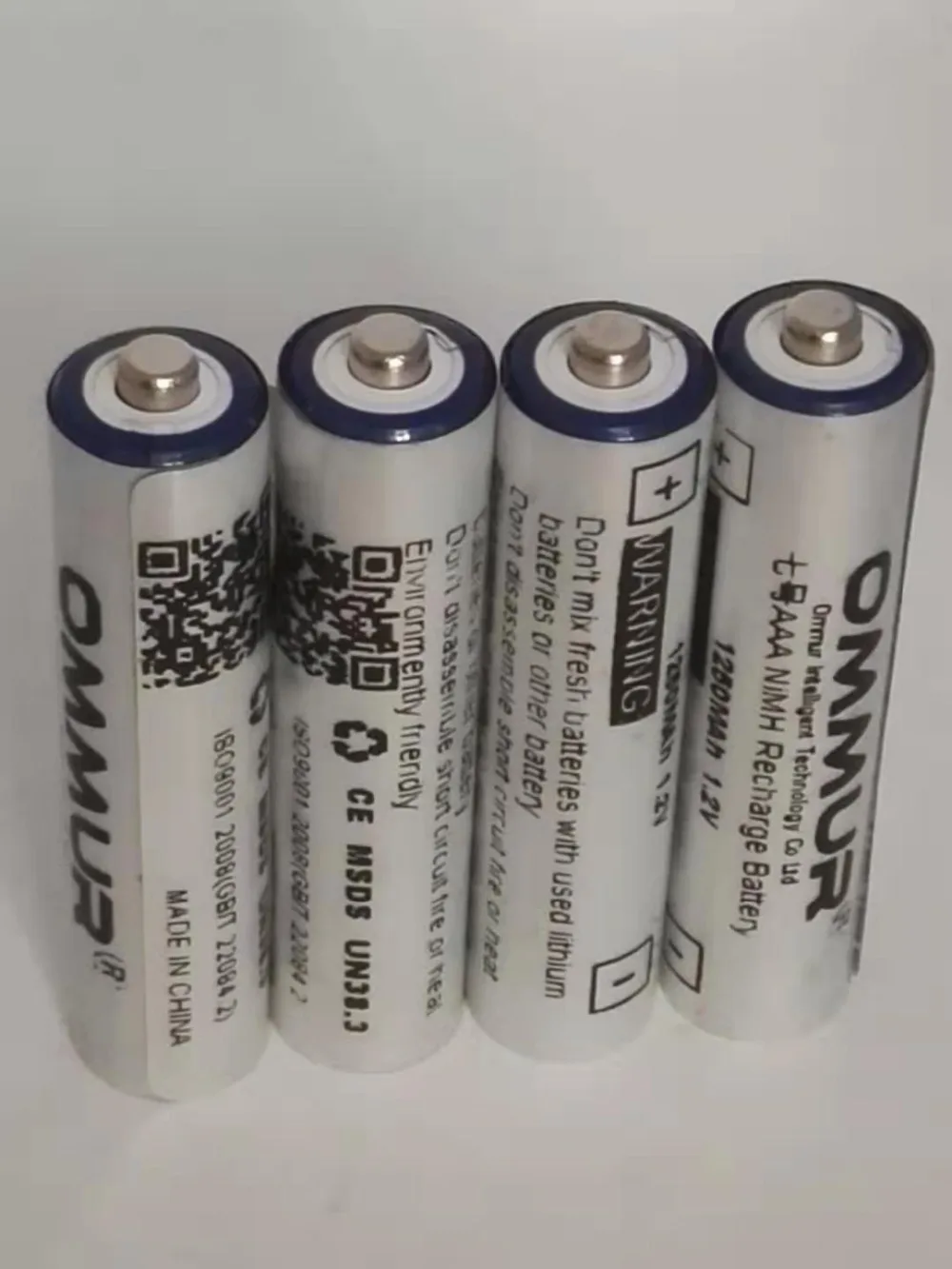 OMMUR AAA 1,2 V 1250mAh никелево-металлическая гибридная батарея с подзарядкой Низкая саморазряд для фонарика фары электронная игрушка