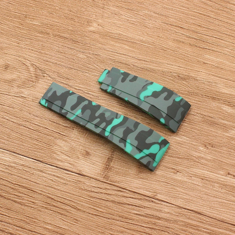watch accessories Camo nature silicone Rubber Watchband watch band For Role strap Daytona Submariner GMT OYSTERFLEX Bracelet