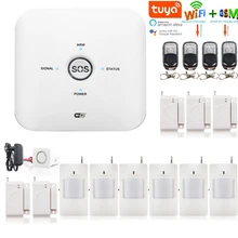 Комплекты датчиков сигнализации для Amazon Alexa и Google Assistant оповещение о низком заряде батареи GSM Alarmes безопасности