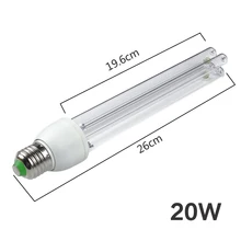 AC220V Ультрафиолетовая лампа для дезинфекции УФ лампа UVC озоновая стерилизация клещей Лампы Бактерицидные лампы 15 Вт 20 Вт E27 BRIGHTINWD