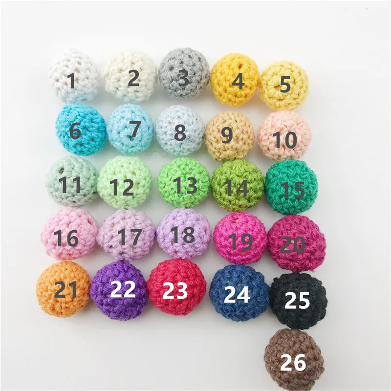 Baby-Bracelet-Accessories-16mm-80Pcs-Colorful-Woolen-Teether-Bead-Toy-Necklace-Decoration-Inside-Wooden-Teething-Crochet