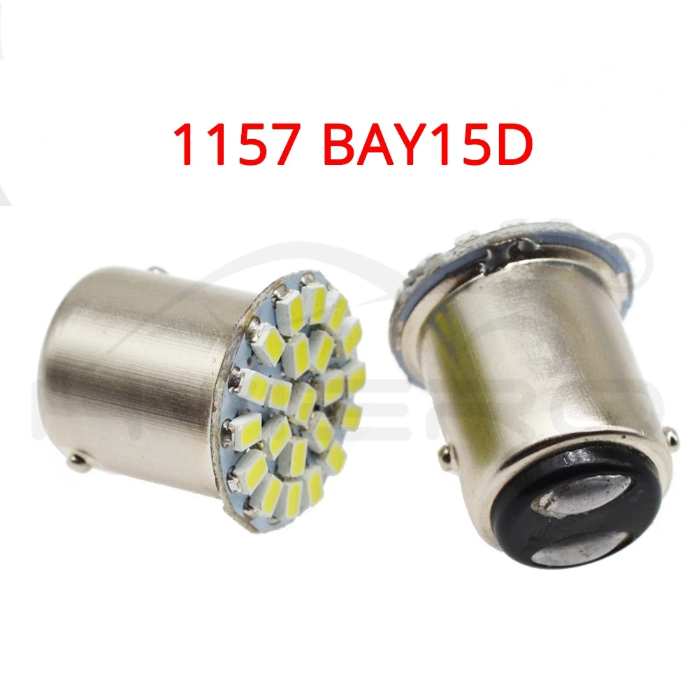 P21W Белый 1157 BAY15D 1156 BA15S 3014 22SMD Автомобильный светодиодный светильник поворота тормоза, автомобильная Передняя парковочная лампа, резервная клиновидная лампа, задний фонарь, DC 12V