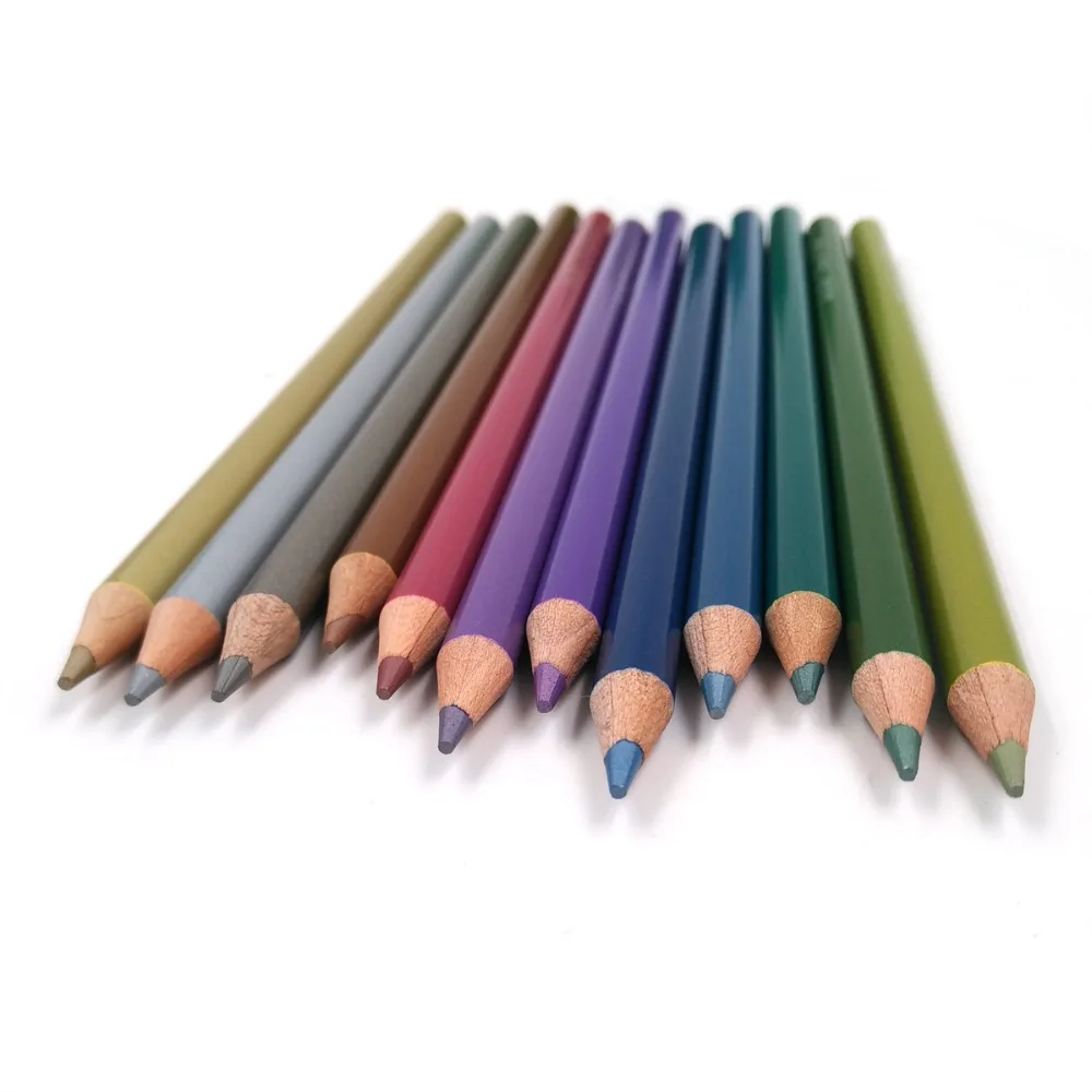 Regalo 12 set Colour Pencil Metallic Matita Colorata Marcatore Carta Da Disegno Rifornimenti di Arte Matita Disegno A Matita di Colore Matite per il Nero in