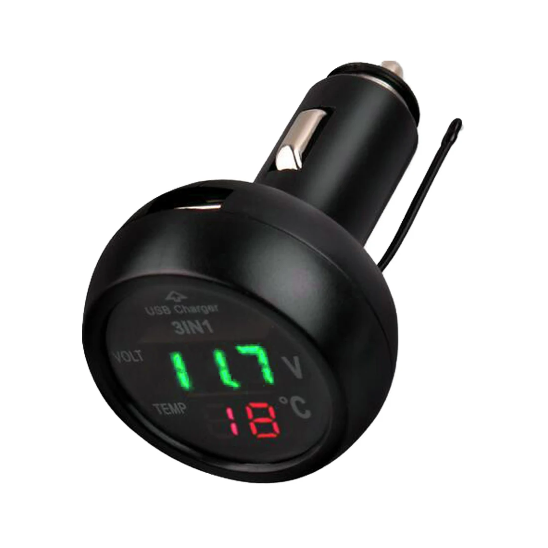 1pc 3 in 1 Auto Car USB Charger 12V/24V Temperature Meter Voltmeter Digital LED car Voltmeter Thermometer 1pc 3 in 1 Auto Car USB Charger 12V/24V Temperature Meter Voltmeter Digital LED car Voltmeter Thermometer