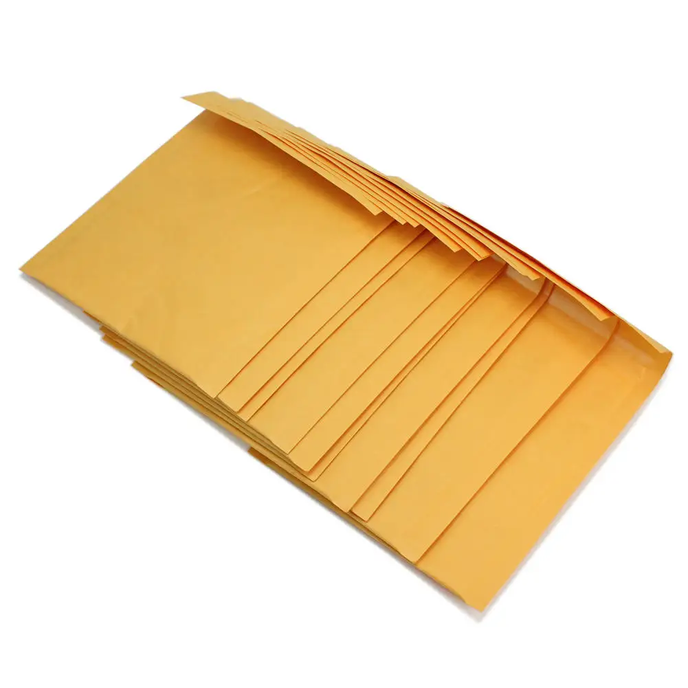 10 Pcs/lot Different sizes Yellow kraft paper Bubble Envelopes Gifts