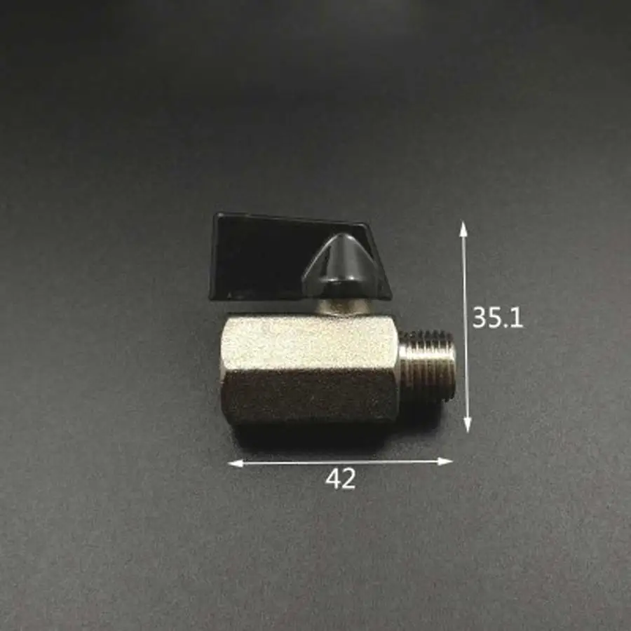 Шаровой кран DN8 1/4 &quotBSP с внутренней резьбой на наружную никелированный латунный