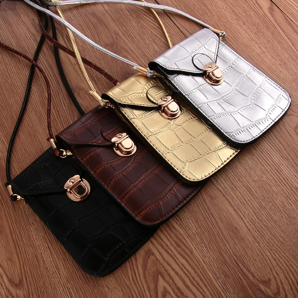 New Women Small Clutches Shoulder Bag Mobile Phone Mini Bags Crocodile Leather Fashion Handbag Black Clutch Purse Handbag Flap New Women Small Clutches Shoulder Bag Mobile Phone Mini Bags Crocodile Leather Fashion Handbag Black Clutch Purse Handbag Flap