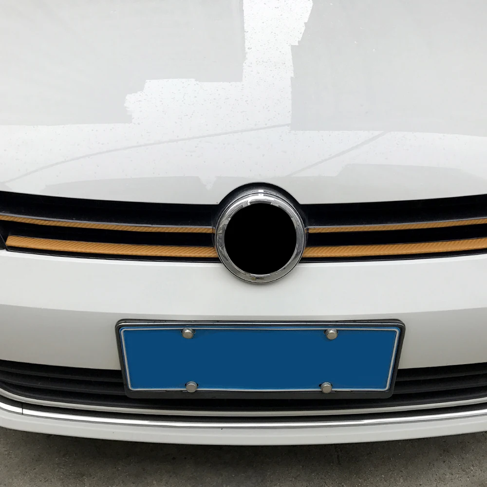 Grille Front Bumper Carbon Fiber Protection Film Car Stickers And Decals Car-styling For Volkswagen VW Golf 7 MK7 Accessories