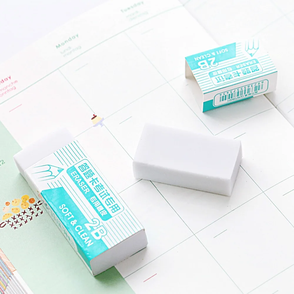 3 Pcs eraser material escolar borracha korean rubber erasers Answer card 2B pencil Rubber for
