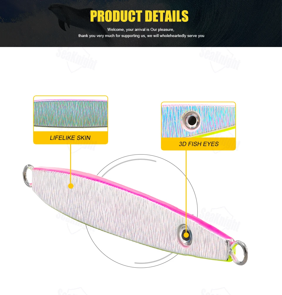 SeaKnight SK304 лодка рыболовный джиг 1 шт. металлические приманки Морская наживка ложка приманка 40 г 60 г 80 г 100 г 150 г принадлежности для рыбалки приманки