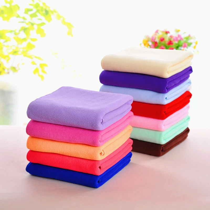 

70x140cm Ultra Soft Microfibre Fabric Bath Towel Multi-color Selection Absorbant Water Textile Thick Fast Drying Swimming Towel