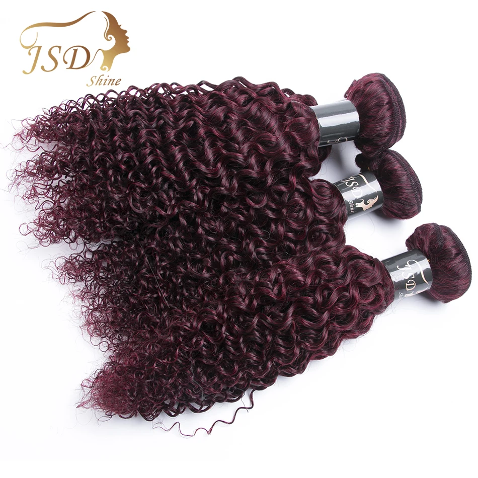 JSDShine Bold Red 99J Brazilian Hair Weave Bundles With Closure Burgundy Kinky Curly Human Hair Bundles With Closure Non-Remy JSDShine Bold Red 99J Brazilian Hair Weave Bundles With Closure Burgundy Kinky Curly Human Hair Bundles With Closure Non-Remy