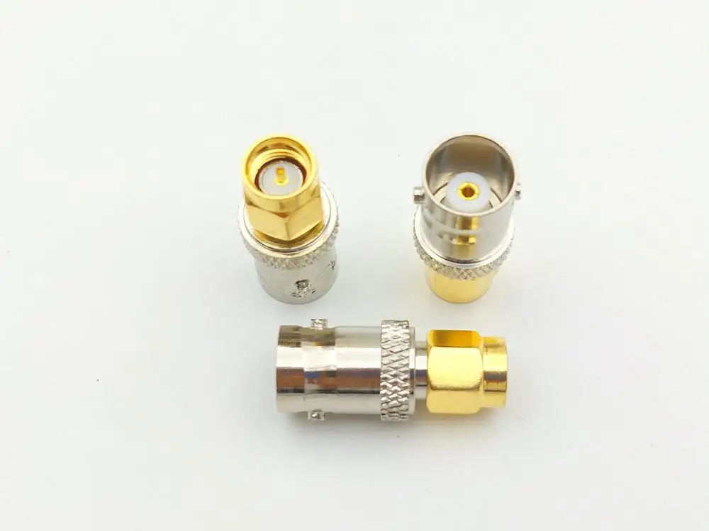30 шт. медный BNC Женский позолоченный SMA штекер Коаксиальный RF антенный адаптер|bnc