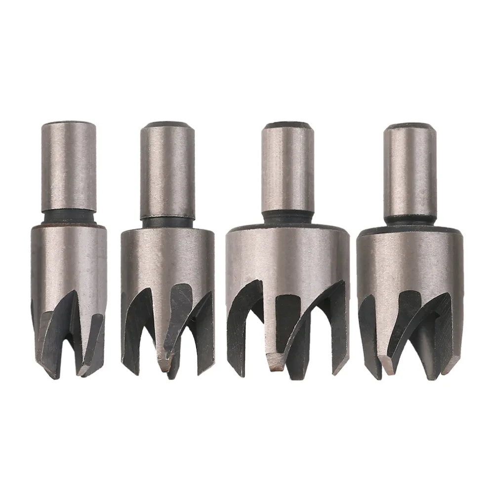 

4pcs Plug Cutter Cork Drill Bit Set Power Tools Carpenter Wood Plug Cutter Tool Drill Bit Set Woodworking