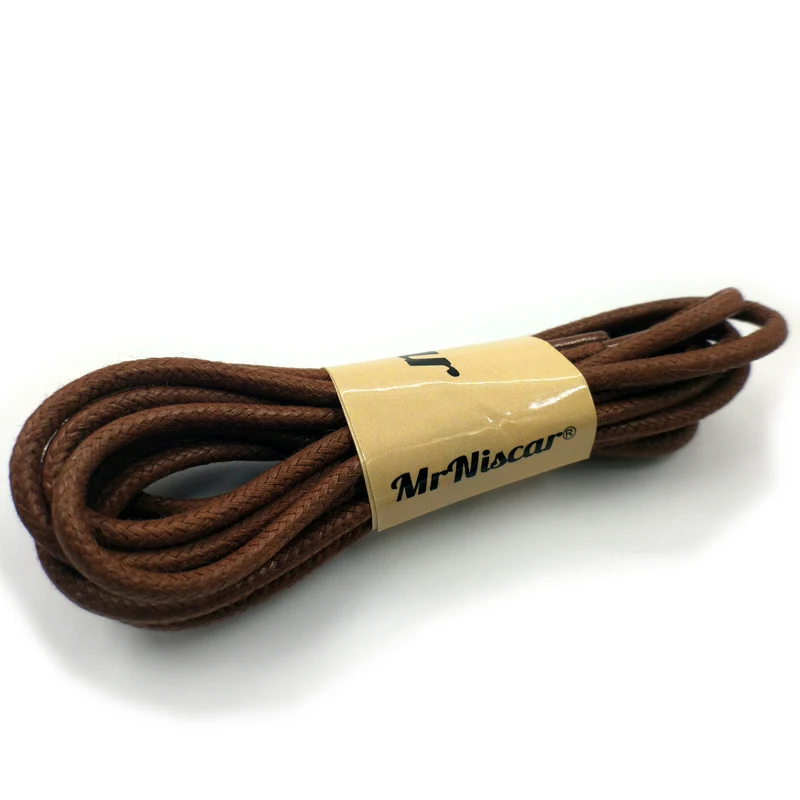 A New Pair Flat Tan Cotton Waxed Dress Casual Shoelaces 3mm Laces 30/"