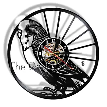

Parrot Silhouette Modern Vinyl Record Wall Clock Pet Animals Parrot Macaw Bird Children Room Decor Wall Hanging Art Clock Watch
