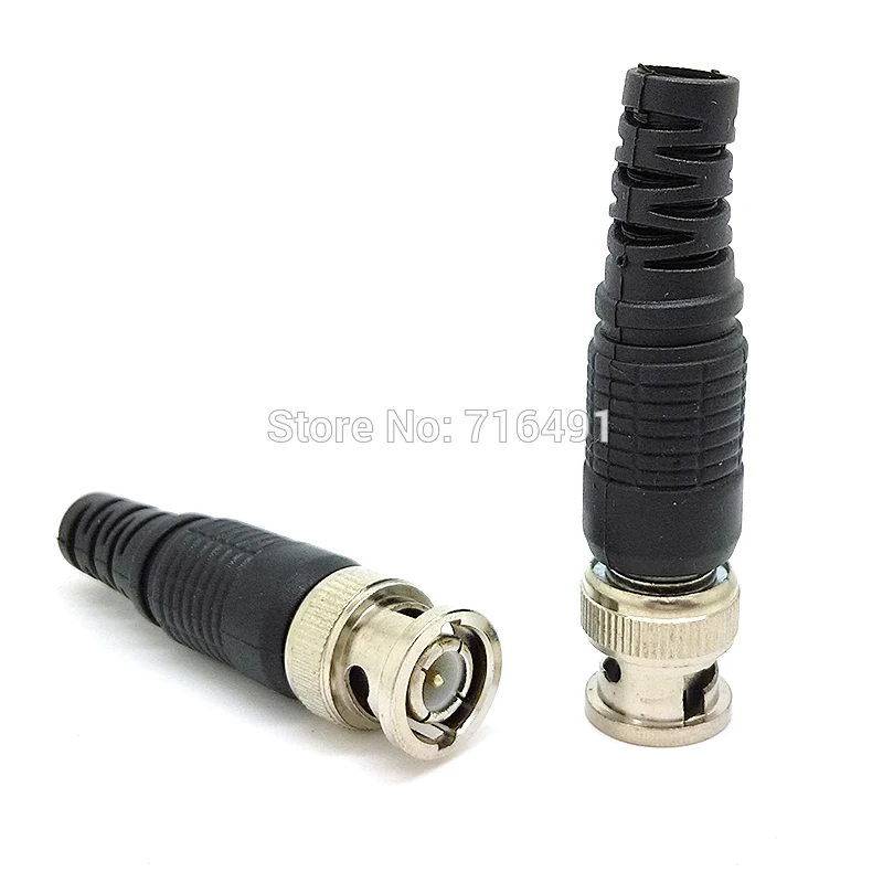 

10Pcs Gold BNC Male Video Plug Coupler Connector to screw for RG59 Cable Adapter free shipping