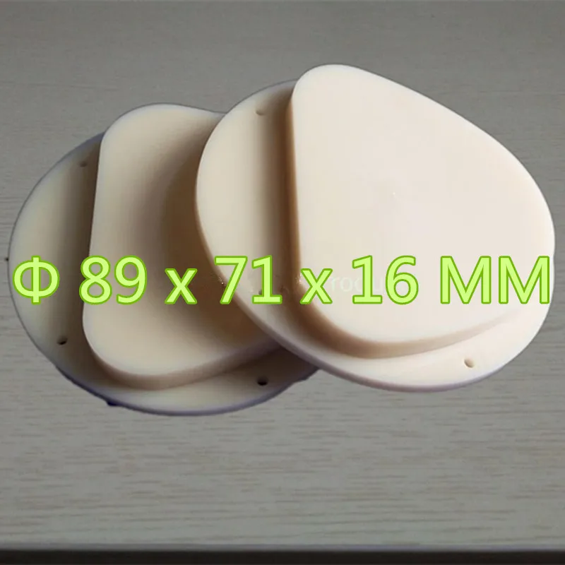 

10 Pieces 89x71x16 MM Dental Lab PMMA Blocks For Milling Amann Girrbach System A1,A2,A3 Color PMMA Disc For Teeth Restoration