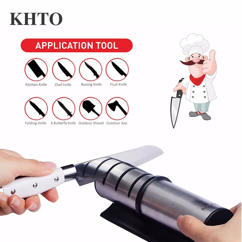 KHTO 3-grade нержавеющая сталь лицо алмаз добавить изысканные керамические кухонные керамические/металлические ножи точилка система