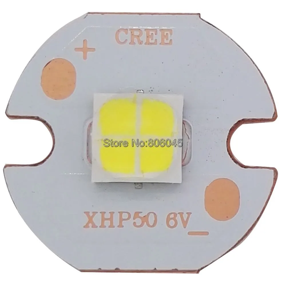 Cree XHP50 6 в или 12 В 6500 к холодный белый, 5000 К нейтральный белый, 3000 К теплый белый высокой мощности Светодиодный излучатель на 16 мм 20 мм медной печатной платы