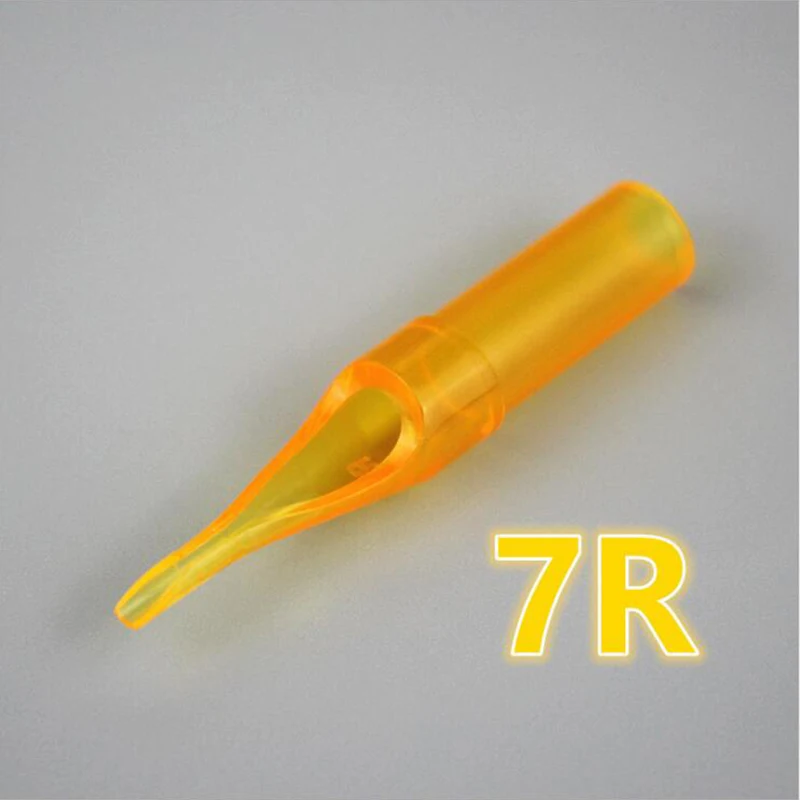 

1 pcs 7rl Yellow Disposable Black Permanent Makeup Needle Plastic Nozzle Tips