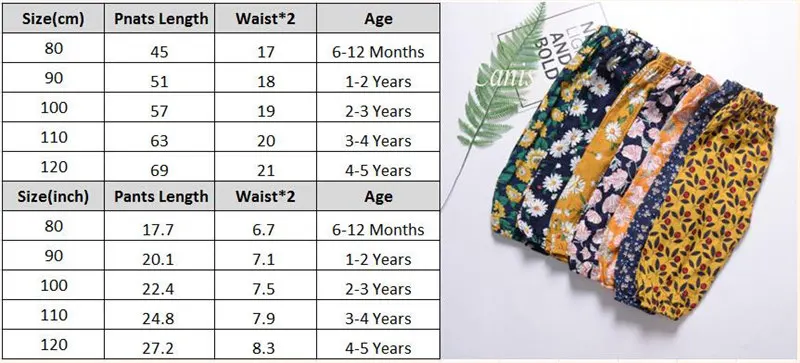 PUDCOCO Новые Модные свободные дышащие повседневные длинные штаны для маленьких мальчиков и девочек хлопковые летние цветочные брюки От 1 до 5 лет