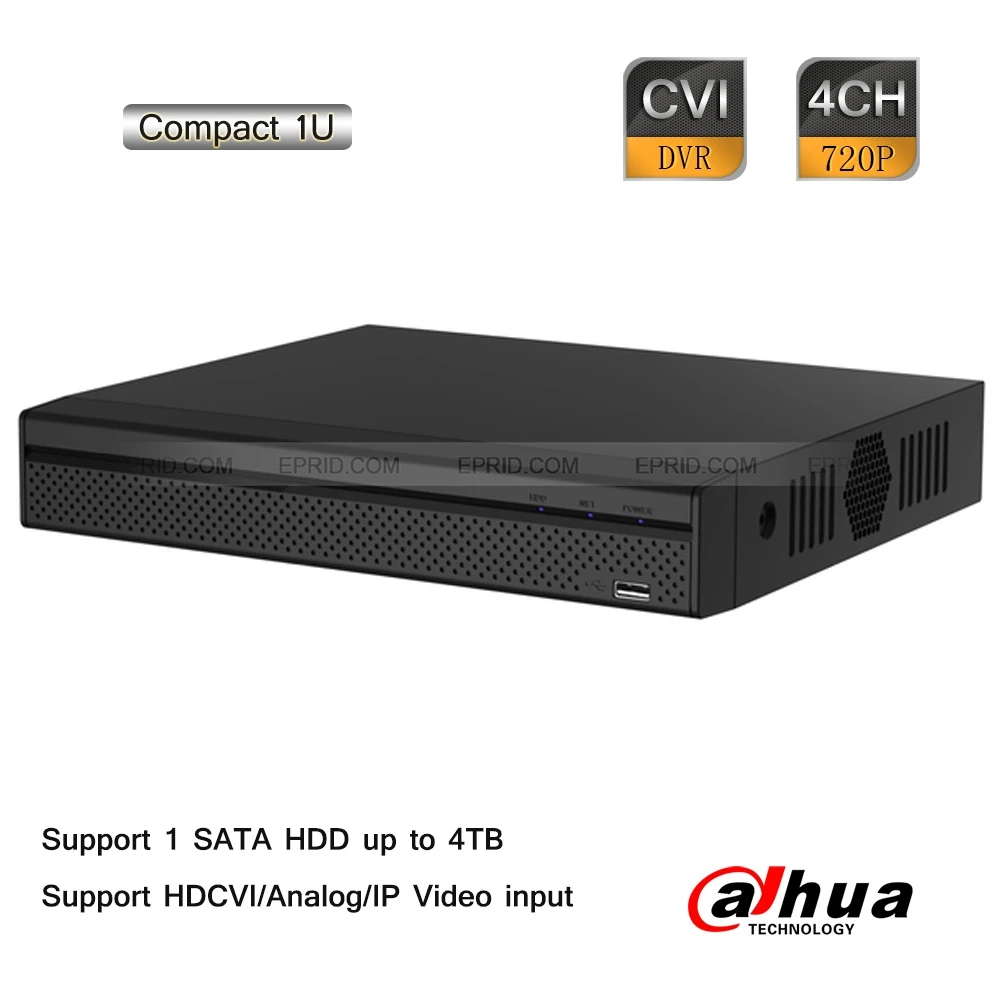

Dahua 4CH Tribird 720P-Lite 720P Compact 1U HDCVI Analog IP Hybrid DVR