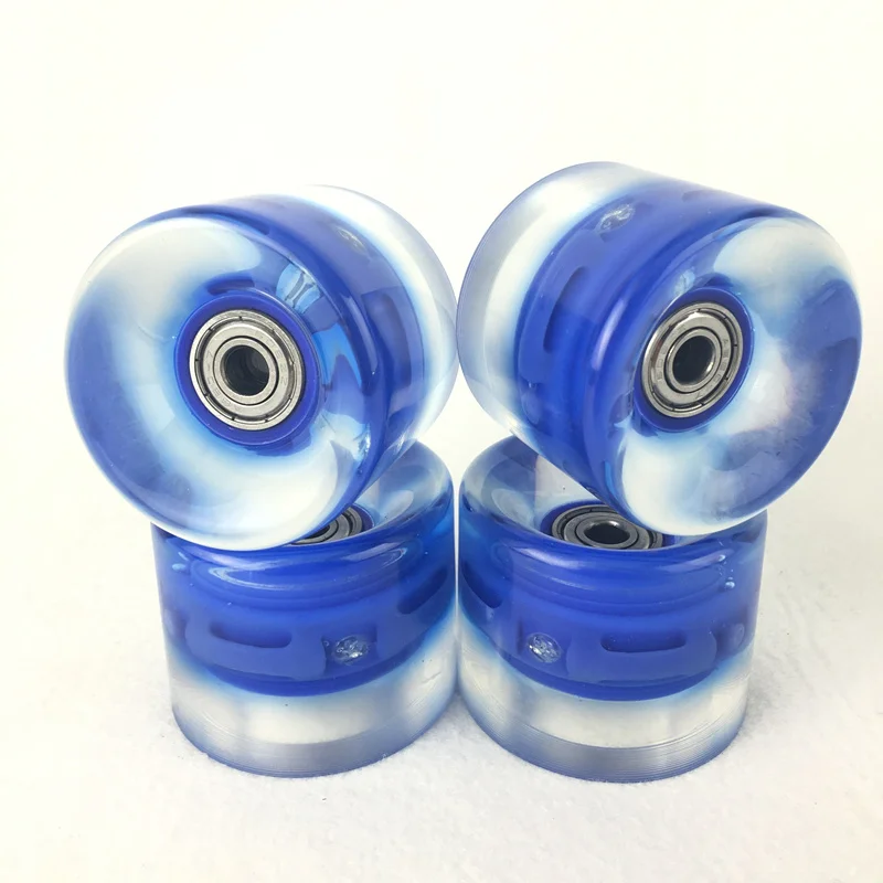Abec 11 Spacers Lighting A Set of 4 Pro Skateboard Wheels 60mm 78A Led Blue