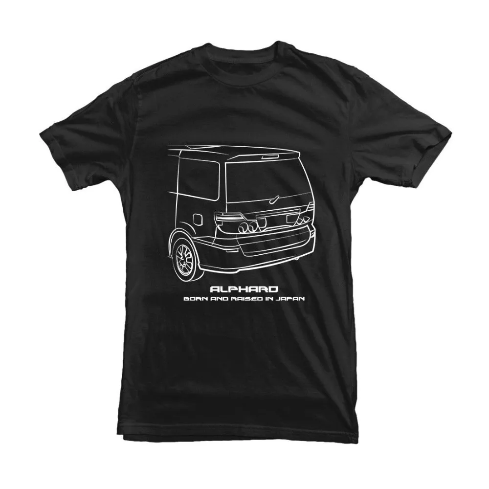 

Мужская футболка 2019 новейшая японская Классическая Автомобильная футболка Alphard для рожденных и поднятых в Японии подчеркивающая заднюю часть автомобиля футболка для фаната бюстгальтер из 100% хлопка