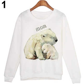 

Cute Cartoon Animal Digital Printing Sweatshirt Long Sleeve O-Neck Pullover Top