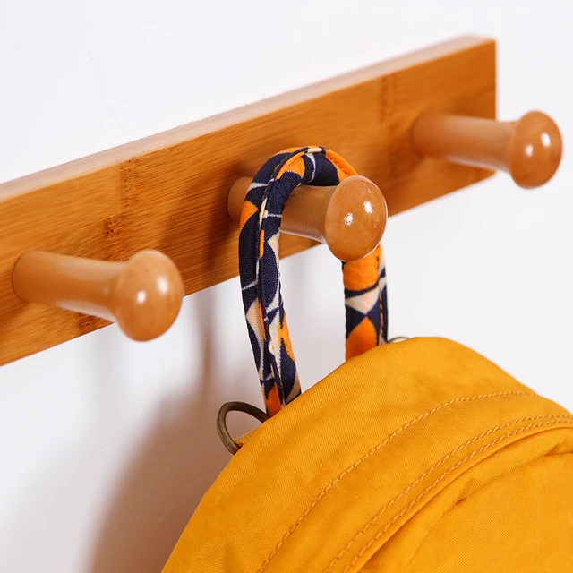 Wood Hooks Red Or Yellow Bathroom Wall Clical 3 4 6 7 Row Wood Hooks Red Or Yellow Bathroom Wall Clical 3 4 6 7