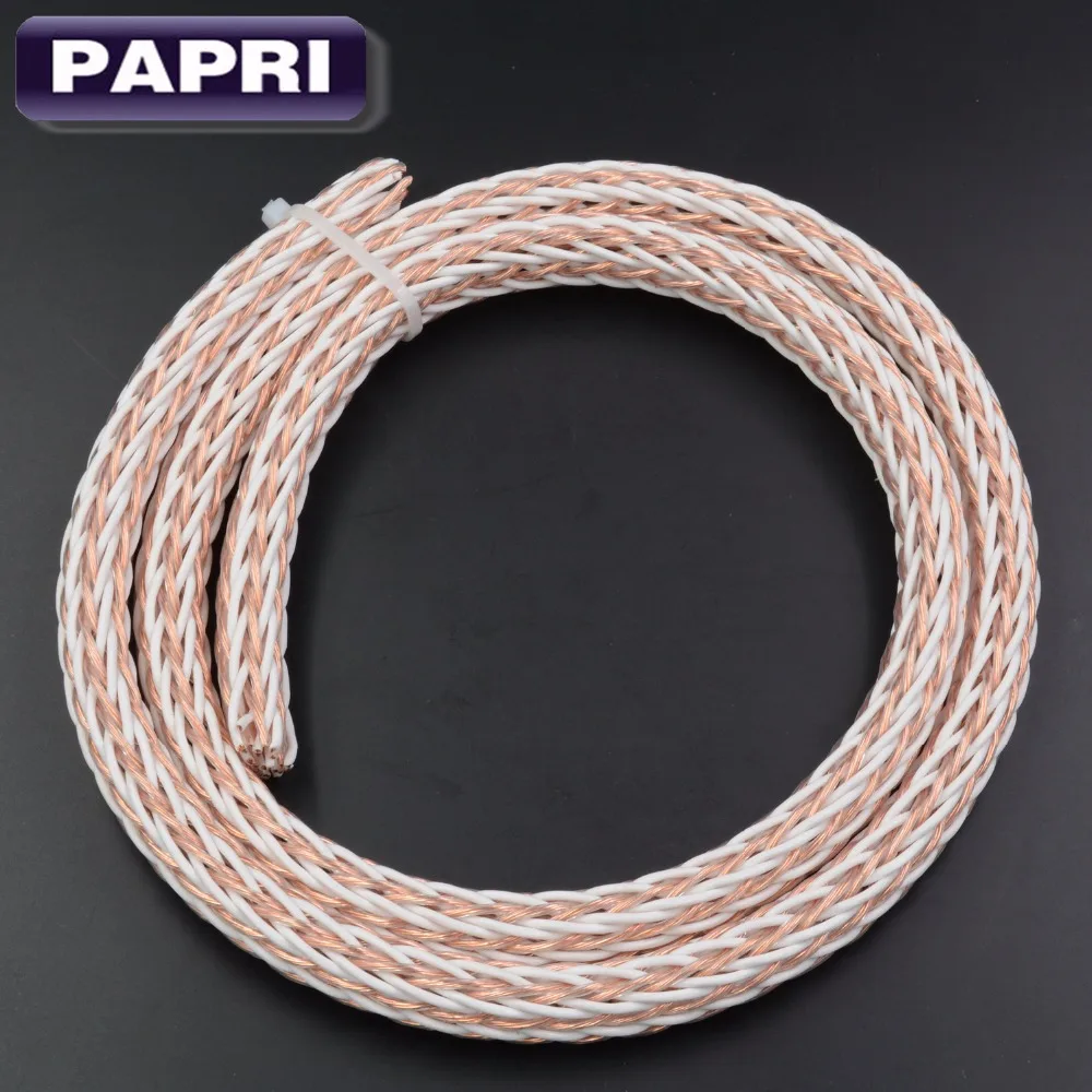 PAPRI DIY Audio Wire Teflon Speaker Cable OCC For Audio Amplifier CD Player Power Cord Cable 24Strands 3.28ft/1Meter 12TC PAPRI DIY Audio Wire Teflon Speaker Cable OCC For Audio Amplifier CD Player Power Cord Cable 24Strands 3.28ft/1Meter 12TC