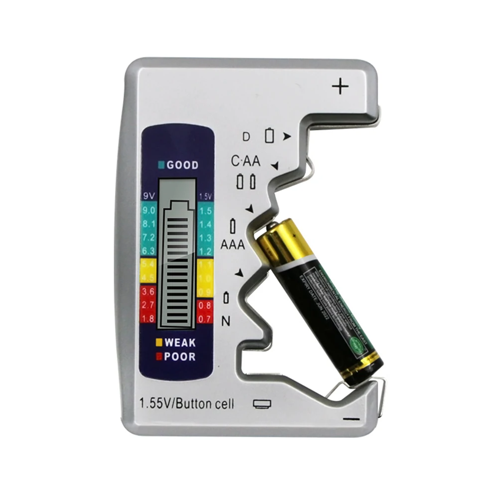 Цифровой тестер заряда батареи тестер емкости батареи для C/D/9 V/AA/AAA/1,5 V литиевая батарея блок питания измерительный прибор