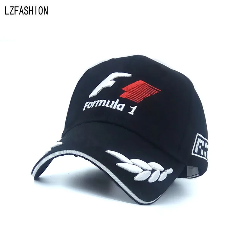 2016 New Black F1 Racing Team Hat Embroideried Letters Wheat F1 Formula One Team font b