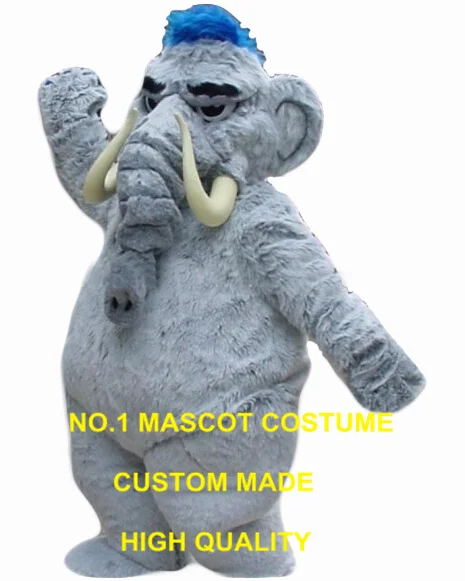 

realistic mammoth mascot costume adult size high quality fur cartoon mammoth elephant theme anime cosplay costumes carnival 2936