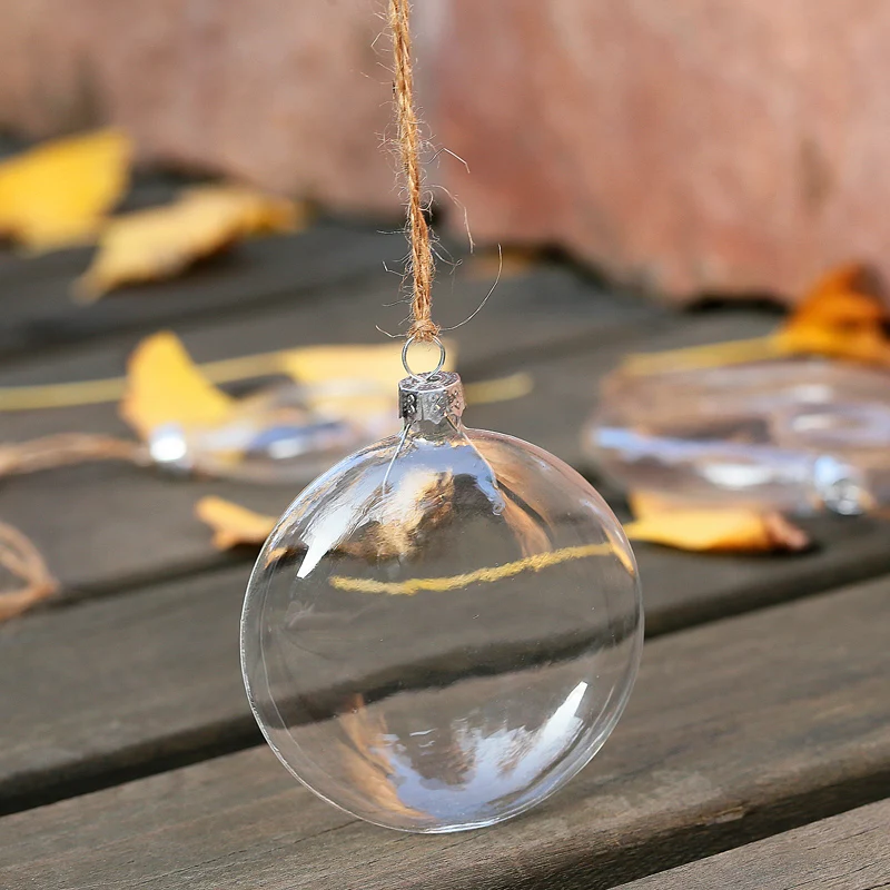 Бесплатная доставка DIY Paintable Clear Рождественское украшение стеклянный диск