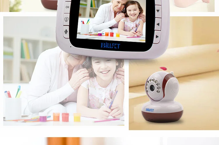 BILLFET 2.4 ГГц Беспроводной видео Baby Monitor с Камерой Батареи Няня Камера Ночного Видения Видео Bebe Няня Камеры Видео няня видео няня Видео Монитор