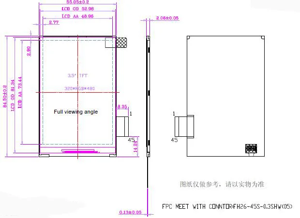 Ips 3,5 дюймов 16,7 M HD TFT lcd емкостный сенсорный экран с адаптером плата R61529 Drive IC 320(RGB)* 480