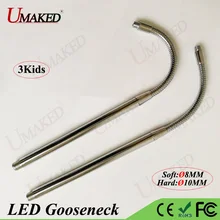 2 шт. жесткая труба+ мягкая Светодиодная гибкая лампа-держатель M8+ M10 хромированный Железный Шланг Универсальная мягкая труба металлическая змеиная трубка
