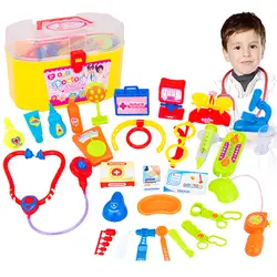 30 шт классический играть роль играют игрушечный набор доктора для ребенка Моделирование Аптечка оборудования игрушки Раннее развитие