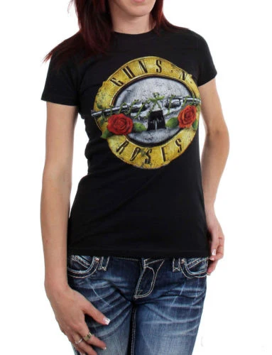 GUNS N ROSES T Shirt Girls Guns Sexy Ladies Slogan Printed Short Sleeve Casual Tee US