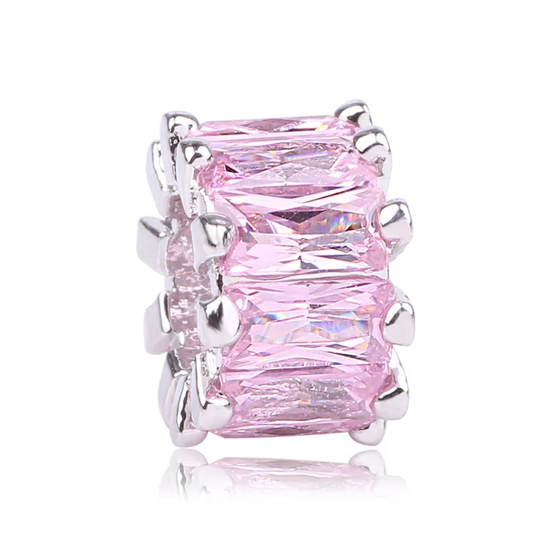 

Couqcy Fit Pandora Charms Original Bracelet Crystal Spacer Beads For Jewelry Making 925 Color Silver Crystal Spacers Charms