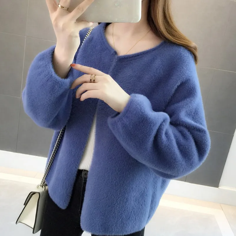 

Women Short Jacket Fleece Thermal Long Sleeve Jackets Autumn Coat Female Outwear Tops