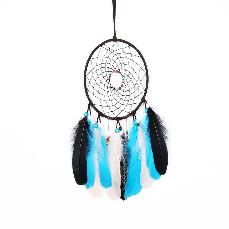 

Dreamer Handmade Indian Dreamcatcher Wall Hanging Decoration Home Decor White Simple Feather Handmade Accessories