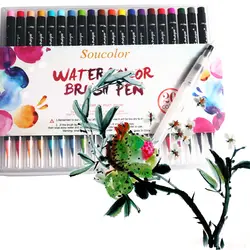 20 цветов Премиум живопись мягкая вода цвет набор кистей и ручек эскиз маркеры для цветных книг манга комиксов каллиграфия